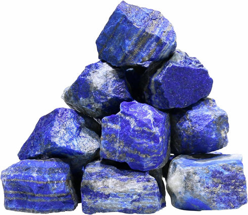 Raw Lapis Lazuli Stone Crystals Bulk, Real Gemstones and Healing Crystals, Rocks and Minerals (1LB)