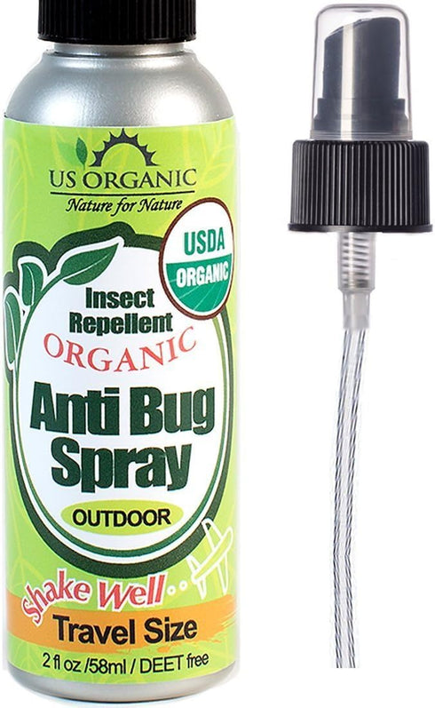 US Organic Mosquito Repellent Anti Bug Outdoor Pump Sprays, Deet-Free, USDA Certified, Cruelty Free, Proven Results by