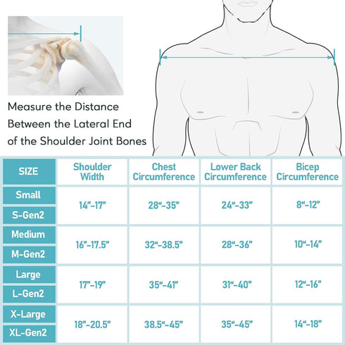 Double Shoulder Brace: Adjustable Support for Women & Men Shoulder Pain Relief for Rotator Cuff and Frozen Shoulder
