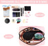 MAANGE 2 Pcs Portable Makeup Bag for Women, Travel Cosmetic Pouch, PU Leather (Pink+Green)