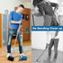 Standing Dustpan and Broom Set with 52" Long Extendable Handle for Indoor, Kitchen, Office & Lobby Cleaning