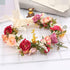Rose Flower Crown, Bridal Floral Headband, Hair Wreath, Boho Halo for Wedding Party Festival