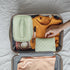 Hedume Set of 4 Waterproof Makeup Bags - Leather Portable Travel Cosmetic Organizer for Makeup & Toiletries