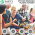 Set, 80 32 16 32 PARTY BARGAINS Disposable Plastic Cutlery Piece Infinity Design Flatware, Heavy Duty Forks, Knives