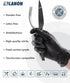 LANON Food Safe Disposable Nitrile Gloves, Latex-Free, Powder-Free, Silicone-Free, Textured Fingertips, Cooking, Black,Medium