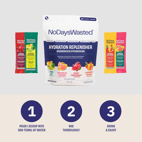Hydration Replenisher Electrolyte Replacement Stick Packets, Essential Rapid Hydration & Vitamins, Sodium, Potassium,