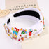 Mexican Headband for Women, Cinco De Mayo Beaded Fiesta Knotted Headband with Rhinestones (Fiesta 1)