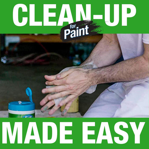 MiracleWipes for Paint Prep & Cleanup, 60 Count - Remove Tough Grime, Wet Paint, Caulking, Epoxy from Hands & Tools