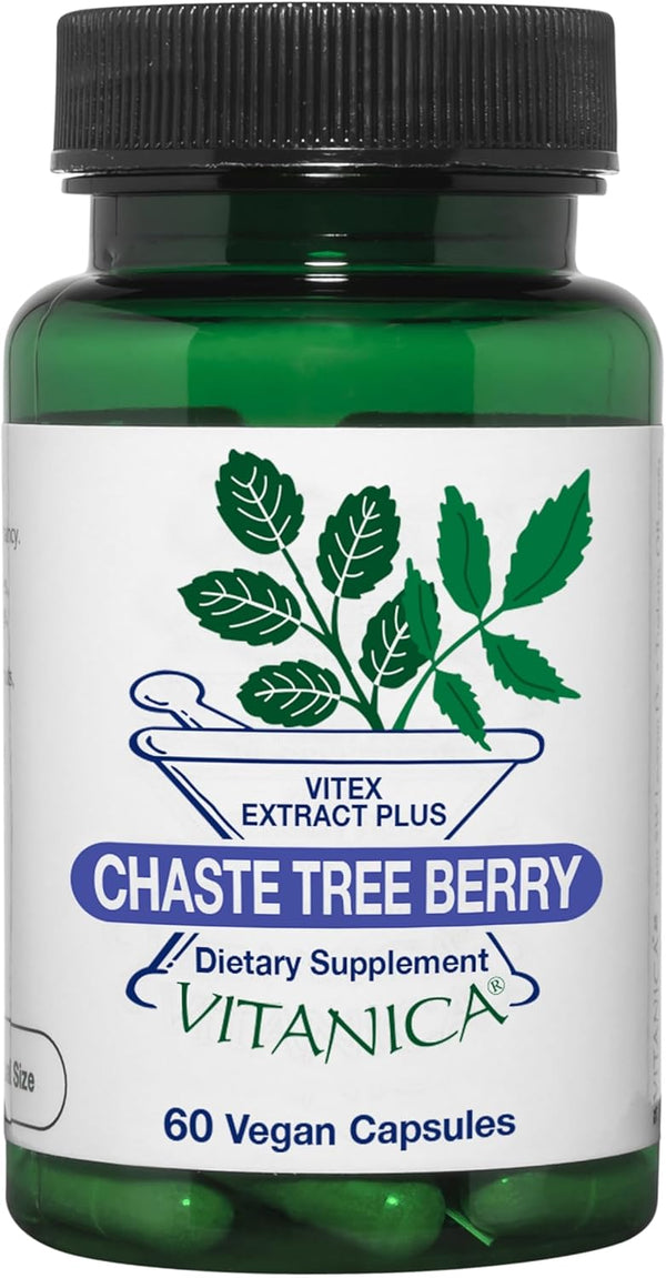 Vitanica Chaste Tree Berry Vitex Extract Plus, Vegan, 60 Capsules