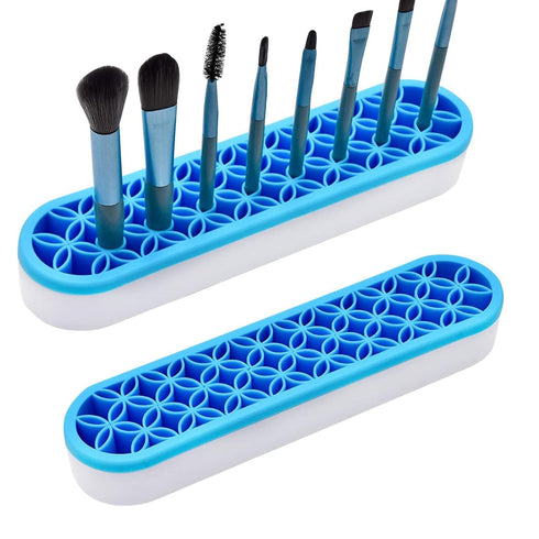 TANG SONG 2 PCS Silicone Makeup Brush Holder, Cosmetic Storage Box for Desktop Organizers