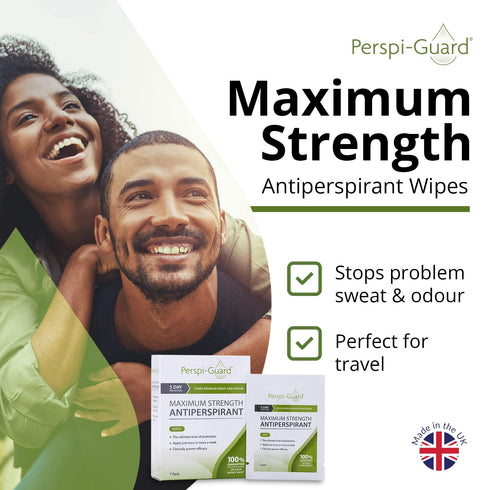Maximum Strength Antiperspirant Wipes, 7-Count for Underarms, Hands & Feet
