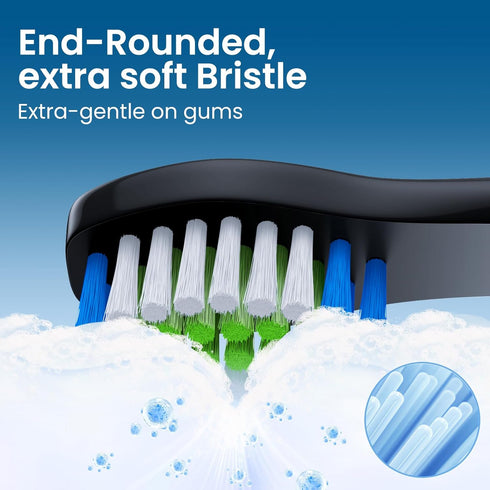 Replacement Toothbrush Heads, 10 Pack for Bitvae Daily D2 Rechargeable Toothbrush, Black Refills