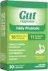 Daily Probiotic for Men & Women, 10 Billion CFU, 30 Capsules, Non-GMO, Gluten Free, Reduces Bloating, Boosts Immune