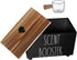 Laundry Scent Booster Container - Rustic Wood Dispenser for Clothing Fragrance Beads, Laundry Room Organizer Bin (Black)