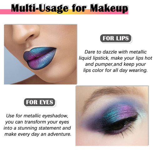 Maydear 5 Colors Chameleon Lipstick Set, Long Lasting Waterproof Diamond Shimmer Lip Gloss
