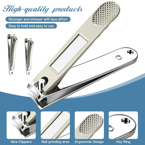 Manicure Sets Pedicure Kits 7 in 1 Stainless Steel Nail Clipper Personal Care Tools with PU Leather Case