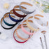 Wecoe 10 Pack Satin Headbands Women Non Slip Fashion Hair Bands 1.3 Inch Wide in White Blue Pink Red Green Brown Khaki