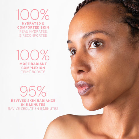 Panier des Sens Face Mask Hydration & Radiance, with Hyaluronic Acid + Pink Clay + Rose Oil, 98% Natural Ingredients,