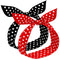 Hicarer 2 Pieces Polka Dot Headbands for Women, Retro Bandana Halloween Dress Up, Vintage Print