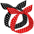 Hicarer 2 Pieces Polka Dot Headbands for Women, Retro Bandana Halloween Dress Up, Vintage Print