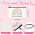 24 Pcs Rainbow Cosmetic Bags, Motivational Quotes Makeup Pouch with Zipper, Inspirational Gifts for Women