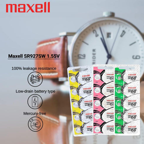 Maxell SR927SW 395 Silver Oxide Watch Battery - Reliable Power Source