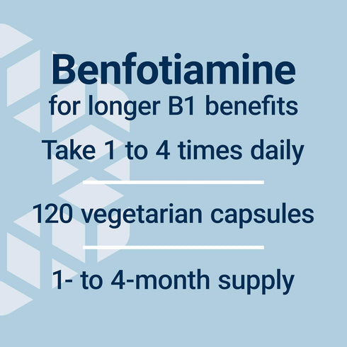Life Extension Mega Benfotiamine, 250 mg - Ultra-bioavailable Vitamin B1, Healthy Metabolism, Gluten-Free, Non-GMO,