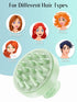 HEETA Scalp Massager Hair Growth, Soft Silicone Bristles for Dandruff Removal and Scalp Exfoliation, Lime Green