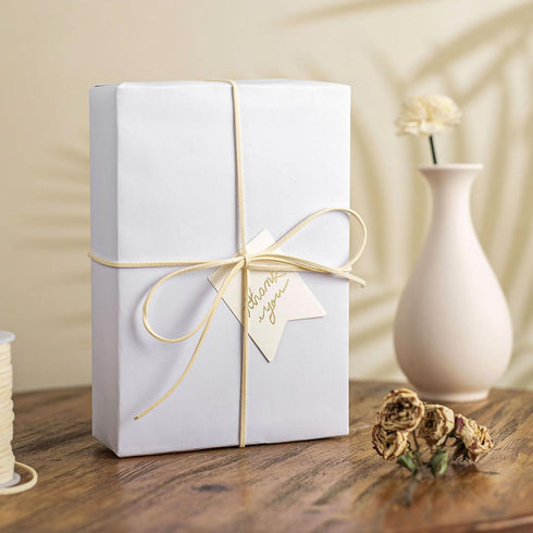 Retrify White Kraft Paper Roll 17 Inches x 32.8 Feet Mini Roll Solid Color Gift Wrapping Paper for All Occasion
