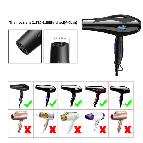 Universal Collapsible Hair Dryer Diffuser Attachment, Lightweight Foldable Tool for Most Blow Dryers - Pink