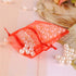 100 Pc 5x7 inch Red Gift Wrap Bags, Organza Sheer Fabric Drawstring Treat Bags for Baby Shower, House Party Favors