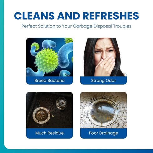 Maravello Garbage Disposal Cleaner, 28 Tablets - Sink Foaming Freshener Pods with Apple Fresh Formula