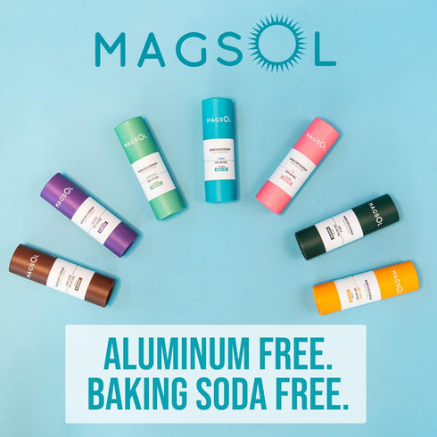 MAGSOL Natural Deodorant for Men & Women, Aluminum Free, Baking Soda Free, 3.2 oz (Patchouli) - Magnesium Deodorant