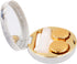 Honbay Fashion Marble Contact Lens Case, Portable Box Kit with Mirror (Round) (Gold)