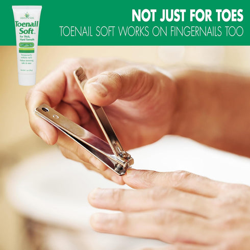 Toenail Soft Temporary Nail Softening Cream for Thick, Hard Toenails with Aloe, 1 Oz