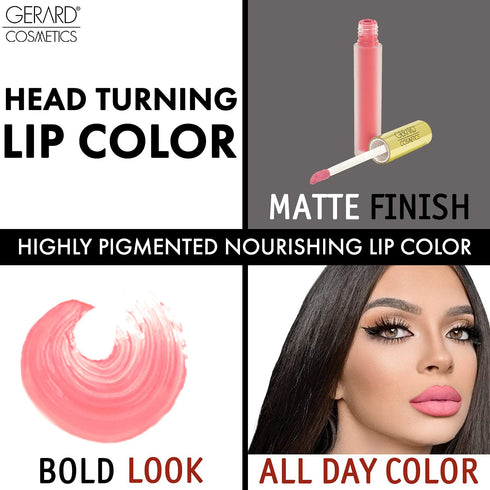 Gerard Cosmetics HydraMatte Liquid Lipstick West Coast, Coral Lipstick with Matte Finish, Long Lasting Non-Drying
