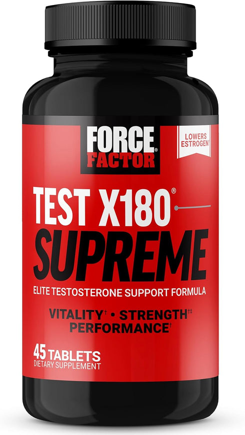 Force Factor Alpha King Supreme Testosterone Booster for Men, Fenugreek Seed and Ashwagandha, 45 Tablets