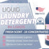 Liquid Laundry Detergent, 128 oz (1 Gallon), 80 Loads, Fresh Pleasant Scent
