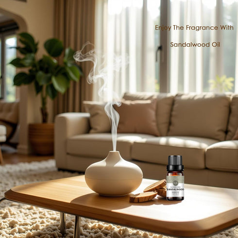 Sandalwood Essential Oil, 100% Pure Natural Aroma for Diffuser (10ML)