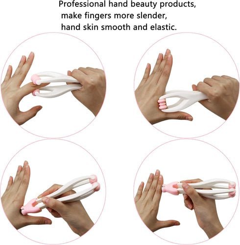 SinLoon 2-in-1 Finger Massager Handheld Steel Ball Run Tool for Blood Circulation and Stress Relief (Pink)