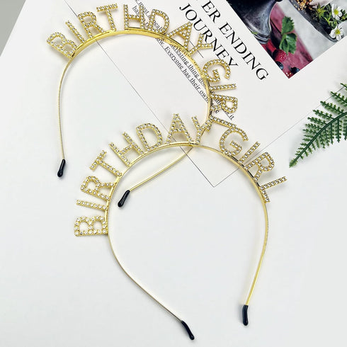 Celebratory Birthday Girl Tiara Headband for Ladies, Women, Girls, Moms, Daughters, and Female Friends