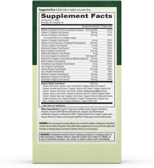 Women’s Multi Once Daily, Women's Multivitamin with Iron, Vitamin B12 & More, 30 Count