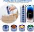 OUVBTX 7 Metal Weekly Pill Organizer, Large Travel Pill Box, Portable Aluminum Alloy Waterproof Container, Day Daily