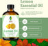 SVA Lemon Essential Oil – 4 Fl Oz – 100% Natural for Diffuser, Hair Care, Skin Care, Aromatherapy, with Dropper
