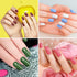 Maitys 720 Pieces Medium Square Press on Nails, Glossy Fake Nails Solid Color Artificial Tips for Women