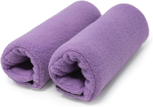 Universal Walker Hand Grip Covers, Luxurious Soft Fleece with Memory Foam Cores, Playful Purple