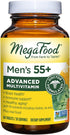 MegaFood Men's 55+ Advanced Multivitamin - Doctor-Formulated, Choline, Vitamin D, B12, 60 Tabs (30 Servings)