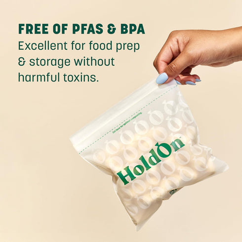 Zipseal Sandwich Bags - Compostable, PFOA-Free, BPA-Free Food-Safe Zip Seal Storage Bags, 2-Pack (200 bags total)
