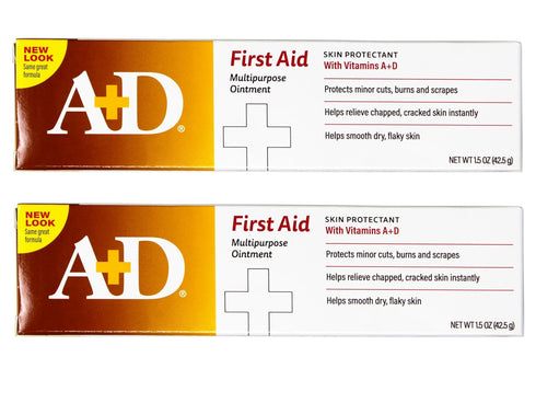 A+D First Aid Ointment Skin Protectant with Vitamin A&D, 1.50 oz (Pack of 2)