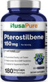 NusaPure Pterostilbene 150mg 180 Veggie Caps (Non-GMO, Vegan)